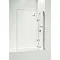 Coram - Hinged Square Bathscreen with Side Panel - Chrome - 2 Size Options Large Image