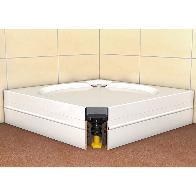 Coram - Offset Quadrant Slimline Tray Riser Kit - 1200 x 900mm Standard Large Image