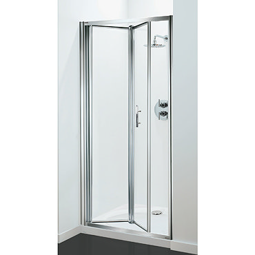 Coram - Optima Bi-Fold Shower Door - Chrome - Various Size Options Profile Large Image