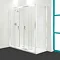 Coram - Optima Double Sliding Shower Door - White - Various Size Options Large Image