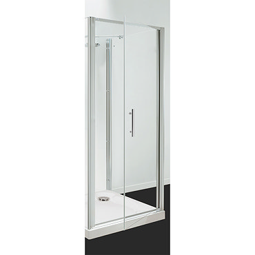 Coram - Optima Pivot Shower Door - Chrome - Various Size Options Profile Large Image