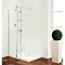 Coram - Plain Glass Pillar Shower Front Panel - COR-SPP Large Image