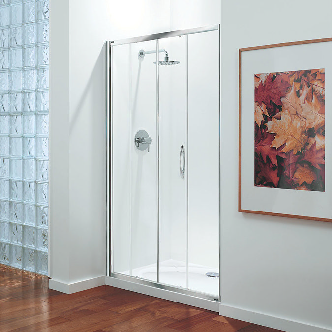 Coram - Premier Sliding Shower Door - Various Size Options Large Image