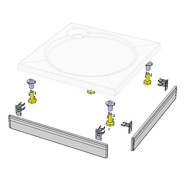 Coram - Square Slimline Tray Riser Kit - RKSTS1 Profile Large Image