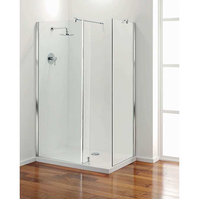 Coram - Stylus Front Glass Shower Panel - Various Size Options Feature Large Image
