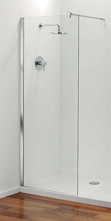 Coram - Stylus Front Glass Shower Panel - Various Size Options Profile Large Image