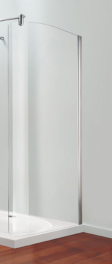 Coram - Tube Curved Side Glass Shower Panel Profile Large Image