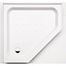 Coram - Pentagon Shower Tray with Upstands & Waste - YDP90WHI Large Image