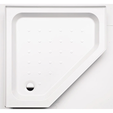 Coram - Universal Pentagon Shower Tray with Upstands & Waste - YDP90WHI Profile Large Image
