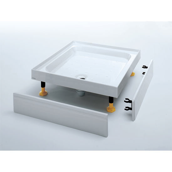 Coram - Universal Walk In Shower Tray with Upstands & Waste - YDW15WHI Feature Large Image