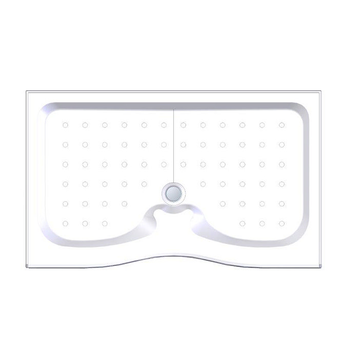 Coram - Universal Walk In Shower Tray with Upstands & Waste - YDW15WHI Large Image