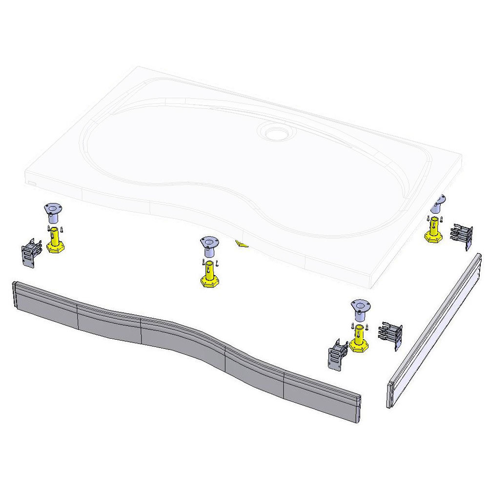 Coram Walk In Slimline Tray Riser Kit | Victorian Plumbing.co.uk