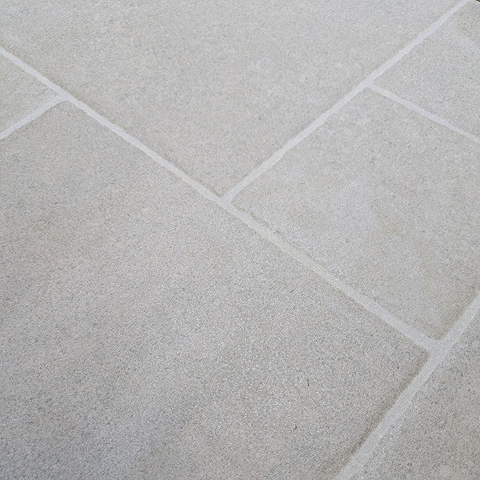 Corby Grey Stone Modular Effect Floor Tiles - 600 x 600mm
