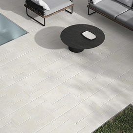 Corby Beige Stone Modular Effect Floor Tiles - 600 x 600mm