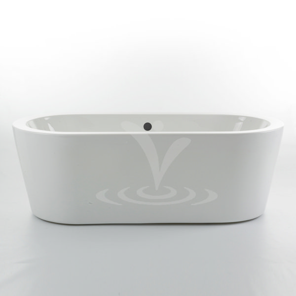Turin 1680 x 780 Luxury Modern Double Ended Oval Freestanding Bath Profile Large Image