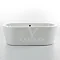 Turin 1680 x 780 Luxury Modern Double Ended Oval Freestanding Bath Profile Large Image