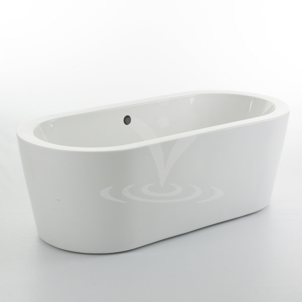 Turin 1680 x 780 Luxury Modern Double Ended Oval Freestanding Bath Large Image