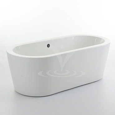 Turin 1680 x 780 Luxury Modern Double Ended Oval Freestanding Bath Profile Large Image