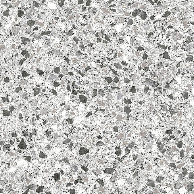 Cori Grey Terrazzo Effect Floor Tiles - 300 x 300mm  Profile Large Image