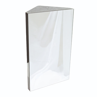 Corner Bathroom Mirror Cabinet - Stainless Steel  Profile Large Image