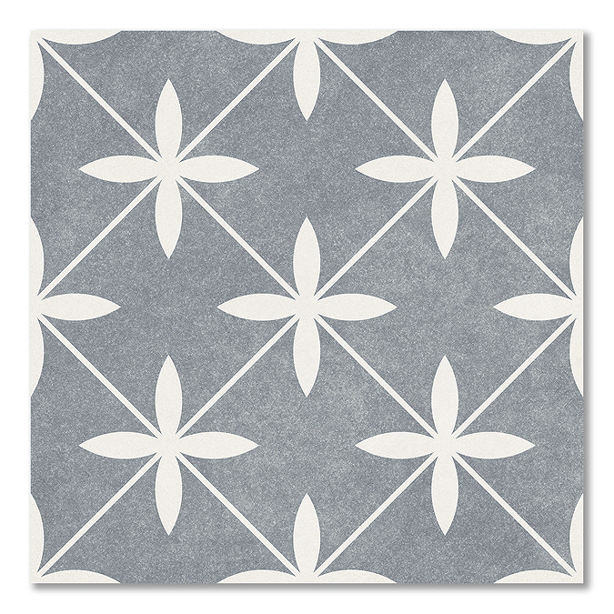 Corvus Blue Patterned Floor Tiles - 450 x 450mm