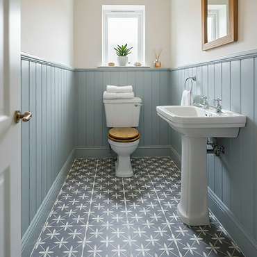 Corvus Blue Patterned Floor Tiles - 450 x 450mm