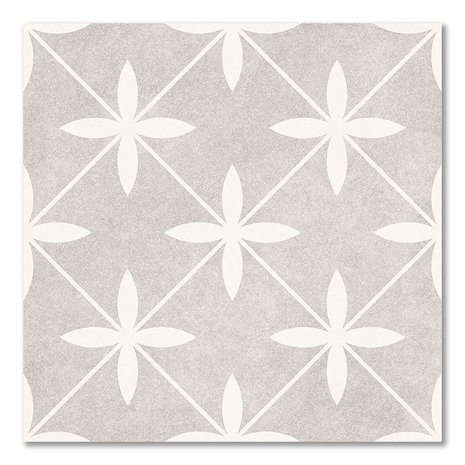 Corvus Ivory Patterned Floor Tiles - 450 x 450mm