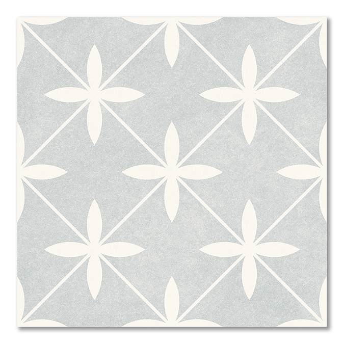 Corvus Sky Blue Patterned Floor Tiles - 450 x 450mm