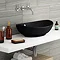 Costa Black 600mm Oval Counter Top Basin  Profile Large Image