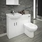 Cove 1050mm Vanity Unit Cloakroom Suite (Gloss White - Depth 300mm)  Standard Large Image