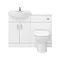 Cove 1050mm Vanity Unit Cloakroom Suite (Gloss White - Depth 300mm)  additional Large Image