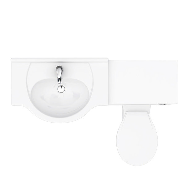 Cove 1150mm Vanity Unit Cloakroom Suite (Gloss White - Depth 300mm)  additional Large Image