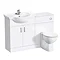 Cove 1150mm Vanity Unit Cloakroom Suite (Gloss White - Depth 300mm)  Feature Large Image