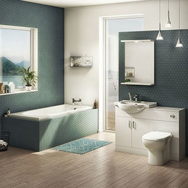 Cove 1150mm Vanity Unit Suite + Single Ended Bath Medium Image