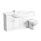 Cove 1520mm Vanity Unit Bathroom Suite (High Gloss White - Depth 330mm)  Feature Large Image