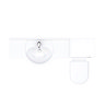 Cove 1520mm Vanity Unit Bathroom Suite (High Gloss White - Depth 330mm)  Newest Large Image