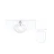 Cove 1520mm Vanity Unit Bathroom Suite (High Gloss White - Depth 330mm)  Newest Large Image