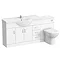 Cove 1700mm Vanity Unit Suite + Tap (High Gloss White - Depth 330mm)  In Bathroom Large Image