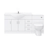 Cove 1700mm Vanity Unit Suite + Tap (High Gloss White - Depth 330mm)  additional Large Image