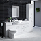 Cove Gloss White Bathroom Cupboard with Chrome Handles - 250mm Wide x 300mm Deep