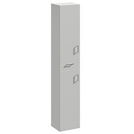 Cove 350mm Gloss Tallboy Unit (Gloss Light Grey - Depth 330mm) Large Image