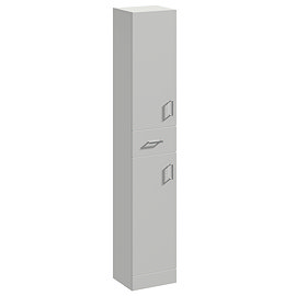Cove 350mm Gloss Tallboy Unit (Gloss Light Grey - Depth 330mm) Large Image