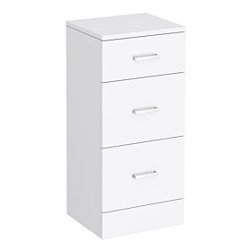 Cove 350x300mm White 3 Drawer Unit Large Image