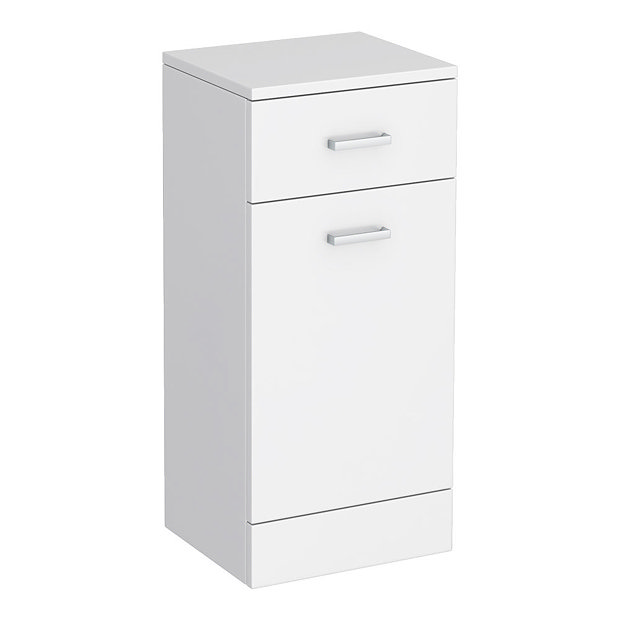 Cove 350 x 300mm White Laundry Basket | Victorian Plumbing.co.uk