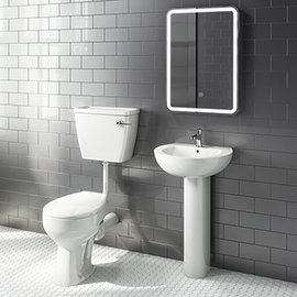 Cove 4 Piece Bathroom Suite (Low Level Toilet incl. Lever Cistern w. Basin) Medium Image