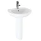 Cove 550mm Basin And Full Pedestal Set - 1 Tap Hole Large Image