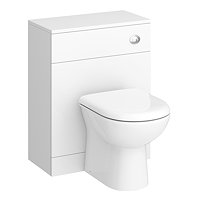 Cove 600 PVC BTW Toilet Unit Gloss White with Pan and Cistern (Depth 300mm) 100% Waterproof