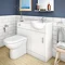 Cove 950mm Cloakroom Vanity Unit Suite + Basin Mixer (Gloss White - Depth 300mm) Large Image