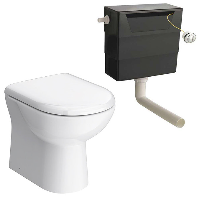 Cove 500mm BTW Toilet Unit Inc. Cistern + Soft Close Seat (Depth 330mm)  Feature Large Image