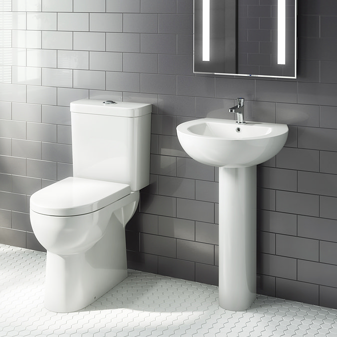 Cove Comfort Height Close Coupled Toilet + Soft Close Seat  Feature Large Image